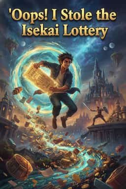 'Oops! I Stole the Isekai Lottery' novel cover
