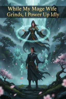 While My Mage Wife Grinds, I Power Up Idly