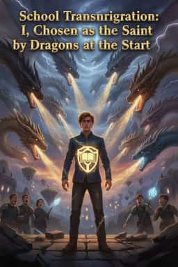 School Transmigration: I, Chosen as the Saint by Dragons at the Start novel cover