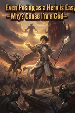 Even Posing as a Hero is Easy–Why? Cause I’m a God– novel cover