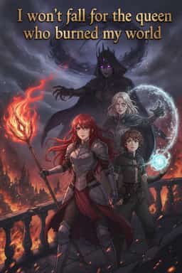 I won't fall for the queen who burned my world novel cover